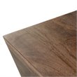 Pemberly Row Solid Wood and Brass Square Coffee Table in Dark Brown