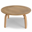Pemberly Row 34 inch Wide Round Ash Wood Coffee Table in Natural