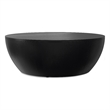 Pemberly Row 34 inch Wide Solid Mango Drum Coffee Table in Black