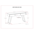 Pemberly Row 60 inch Wide Wood Console Sofa Table in Oak Veneer