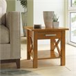 Pemberly Row Solid Wood Square End Table in Light Golden Brown