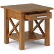 Pemberly Row Solid Wood Square End Table in Light Golden Brown