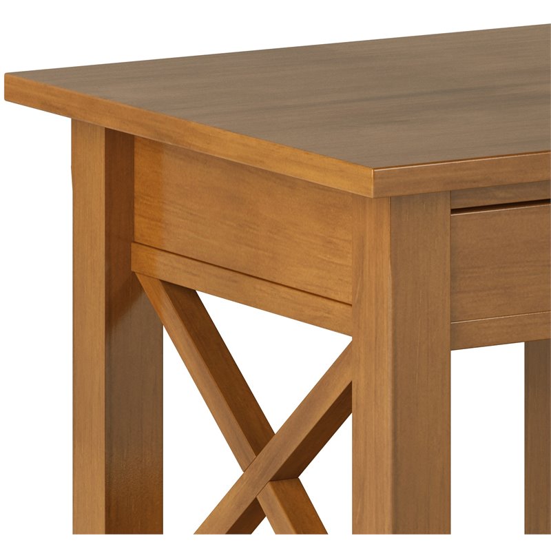 Pemberly Row Solid Wood Square End Table in Light Golden Brown