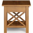 Pemberly Row Solid Wood Square End Table in Light Golden Brown