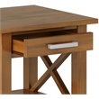 Pemberly Row Solid Wood Square End Table in Light Golden Brown