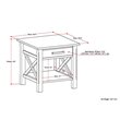 Pemberly Row Solid Wood Square End Table in Light Golden Brown