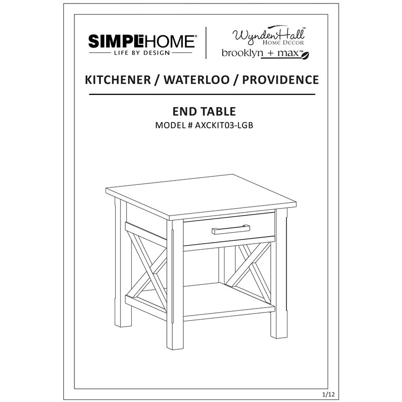 Pemberly Row Solid Wood Square End Table in Light Golden Brown