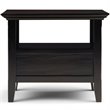 Pemberly Row Solid Wood Narrow End Table with Storage in Hickory Brown