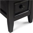 Pemberly Row Solid Wood Narrow End Table with Storage in Hickory Brown