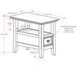 Pemberly Row Solid Wood Narrow End Table with Storage in Hickory Brown