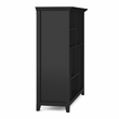 Pemberly Row Solid Wood 44 inch Transitional 8-Cube Bookcase in Black