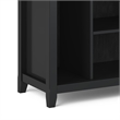 Pemberly Row Solid Wood 44 inch Transitional 8-Cube Bookcase in Black