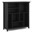 Pemberly Row Solid Wood 44 inch Transitional 8-Cube Bookcase in Black