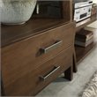Pemberly Row 4-Shelf Ladder Bookcase with Drawers in Medium Saddle Brown