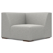 Pemberly Row Corner Sectional Modular Sofa in Pale Gray Performance Fabric