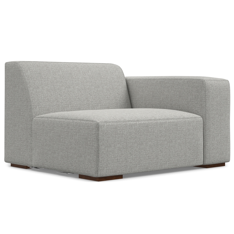 Pemberly Row Corner Sectional Modular Sofa in Pale Gray Performance Fabric