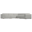 Pemberly Row Corner Sectional Modular Sofa in Pale Gray Performance Fabric