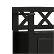 Pemberly Row Solid Wood 36 inch Entryway Storage Bench in Black