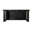 Pemberly Row Solid Wood 36 inch Entryway Storage Bench in Black