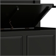 Pemberly Row Solid Wood 36 inch Entryway Storage Bench in Black