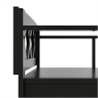 Pemberly Row Solid Wood 36 inch Entryway Storage Bench in Black