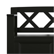 Pemberly Row Solid Wood 36 inch Entryway Storage Bench in Black
