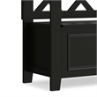 Pemberly Row Solid Wood 36 inch Entryway Storage Bench in Black