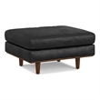 Pemberly Row 33 inch Table Ottoman in Lead Black Genuine Leather