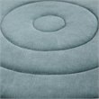Pemberly Row Boho Round Pouf Ottoman in Turquoise Velvet Fabric