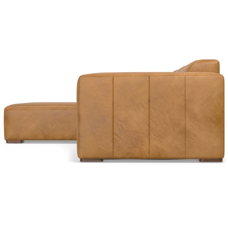 Pemberly Row Left-Facing Modular Sectional Sofa in Sienna Leather