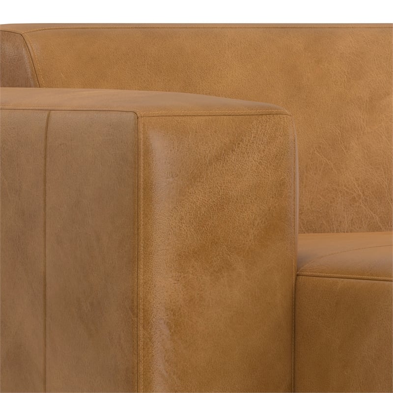 Pemberly Row Left-Facing Modular Sectional Sofa in Sienna Leather