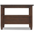 Pemberly Row Solid Wood Side Table in Distressed Charcoal Brown