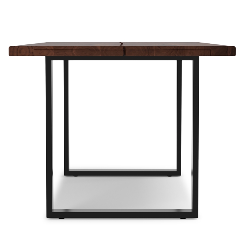 Pemberly Row 72 x 36 inch Rectangle Live Edge Dining Table in Dark Walnut