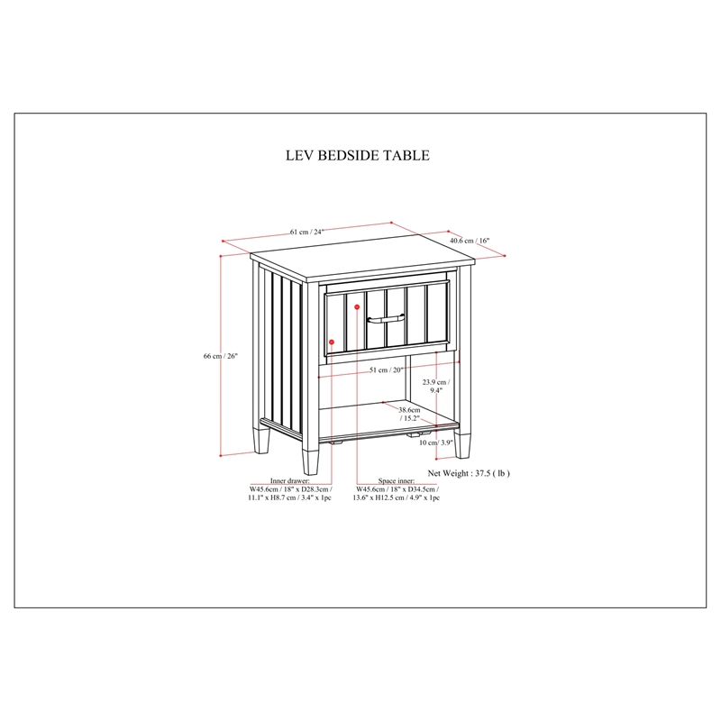 Pemberly Row Solid Wood 24