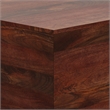 Pemberly Row 28 inch Wide Solid Mango Square Coffee Table in Cognac Brown