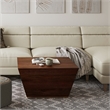 Pemberly Row 28 inch Wide Solid Mango Square Coffee Table in Cognac Brown