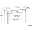 Pemberly Row Solid Wood Office Desk with Keyboard Tray in Tobacco Brown