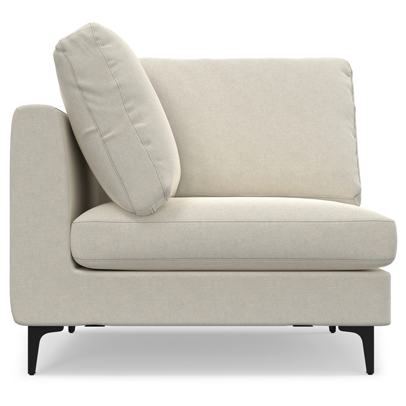 Pemberly Row Corner Sectional Sofa in Off White Performance Fabric