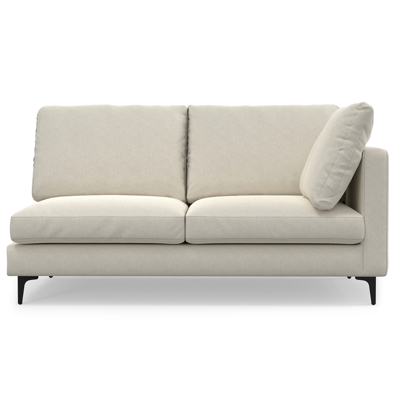 Pemberly Row Corner Sectional Sofa in Off White Performance Fabric