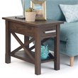 Pemberly Row Solid Wood 1-Drawer Narrow End Table in Warm Walnut