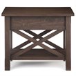Pemberly Row Solid Wood 1-Drawer Narrow End Table in Warm Walnut