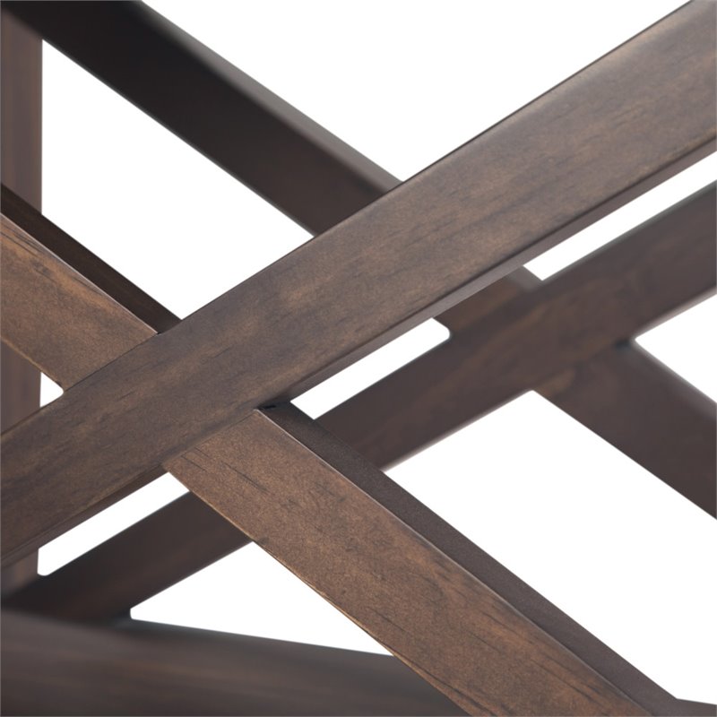 Pemberly Row Solid Wood 1-Drawer Narrow End Table in Warm Walnut