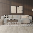 Pemberly Row Right-Facing Modular Sectional Sofa in Pale Gray Fabric