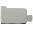 Pemberly Row Right-Facing Modular Sectional Sofa in Pale Gray Fabric