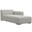 Pemberly Row Right-Facing Modular Sectional Sofa in Pale Gray Fabric