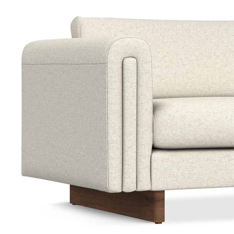 Pemberly Row 84 inch Wide Sofa in Ivory Woven Performance Fabric
