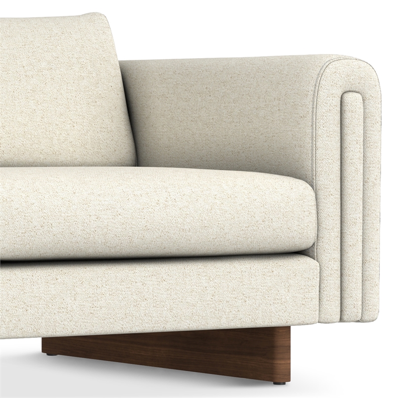Pemberly Row 84 inch Wide Sofa in Ivory Woven Performance Fabric