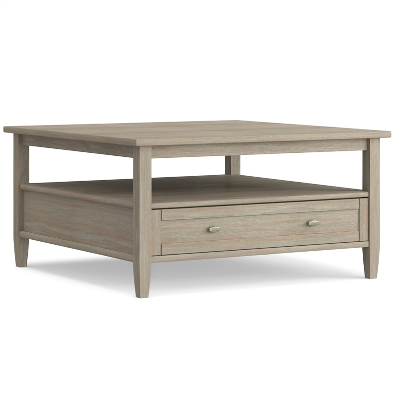 Pemberly Row 3-Piece Coffee Table and 2 End Tables in Distressed Gray