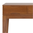 Pemberly Row Solid Hardwood 54 inch Console Sofa Table in Teak Brown