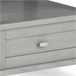 Pemberly Row Solid Wood End Side Table with Storage in Fog Gray